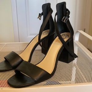 Vince Camuto leather block heels